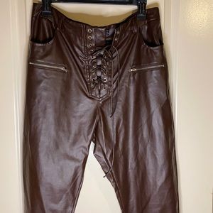 Chocolate Faux Leather pants
